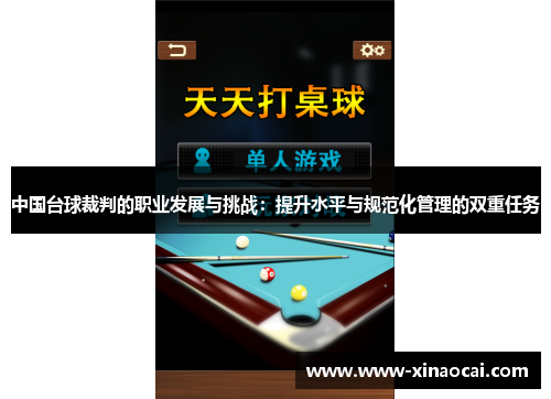 中国台球裁判的职业发展与挑战：提升水平与规范化管理的双重任务